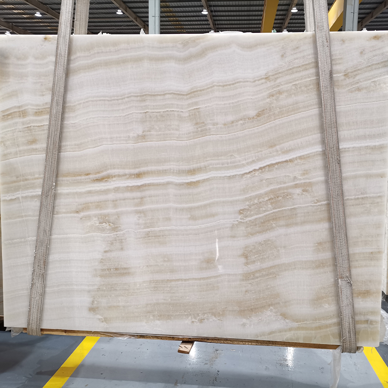 Turkey Straight Veins Vanilla Onyx Marble Slab