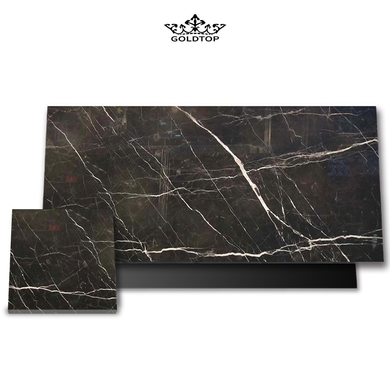 China Black Brown Gold Marble Tiles Factory Direct Sales