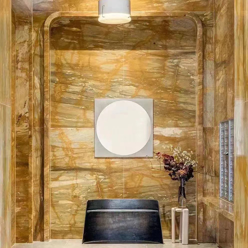 Italy Giallo Siena Marble Tiles for Interior Decoration