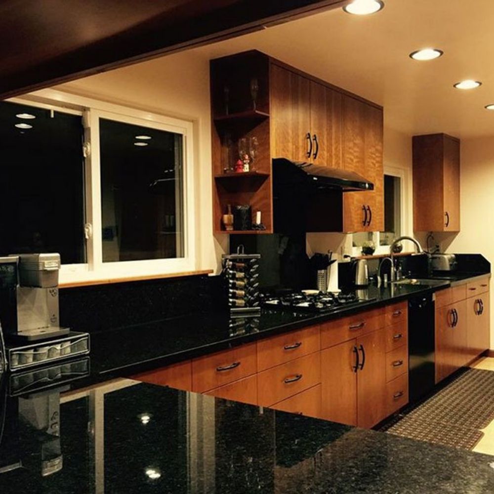 India Black Galaxy Granite Countertop
