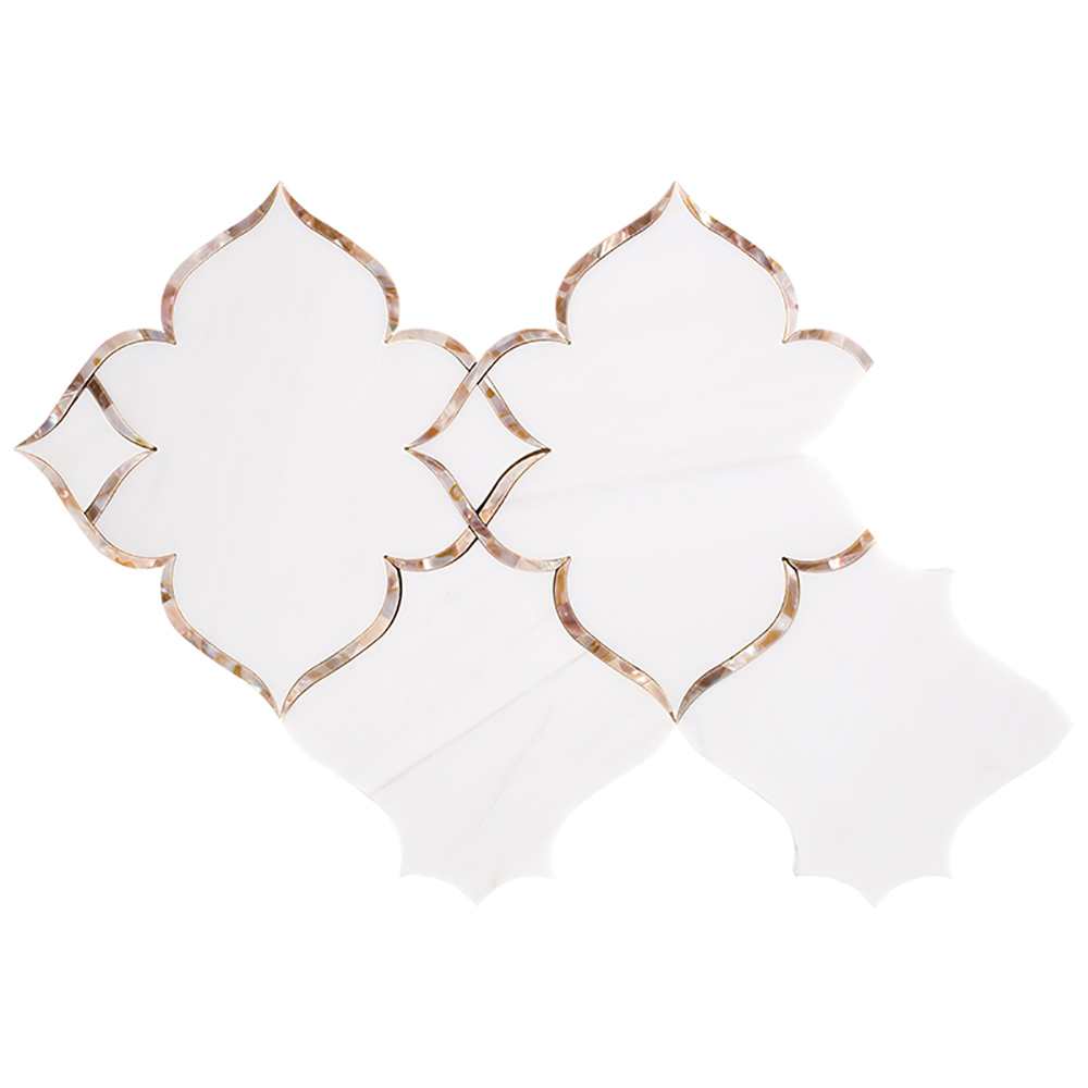 Dolomite Mother of Pearl Waterjet Mosaic Marble