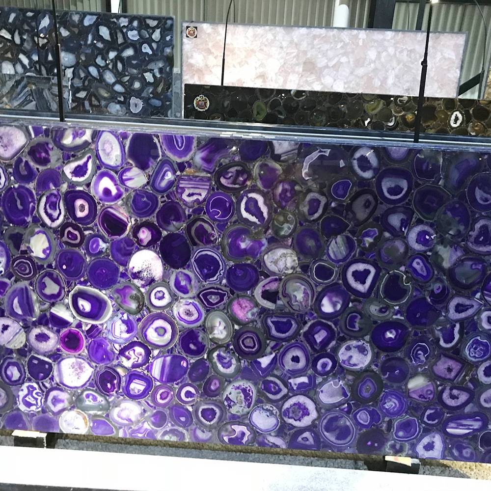 Agate Purple Semi-precious Marble Slab Wholesale
