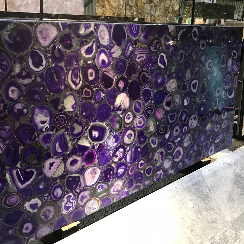 Agate Purple Semi-precious Marble Slab Wholesale