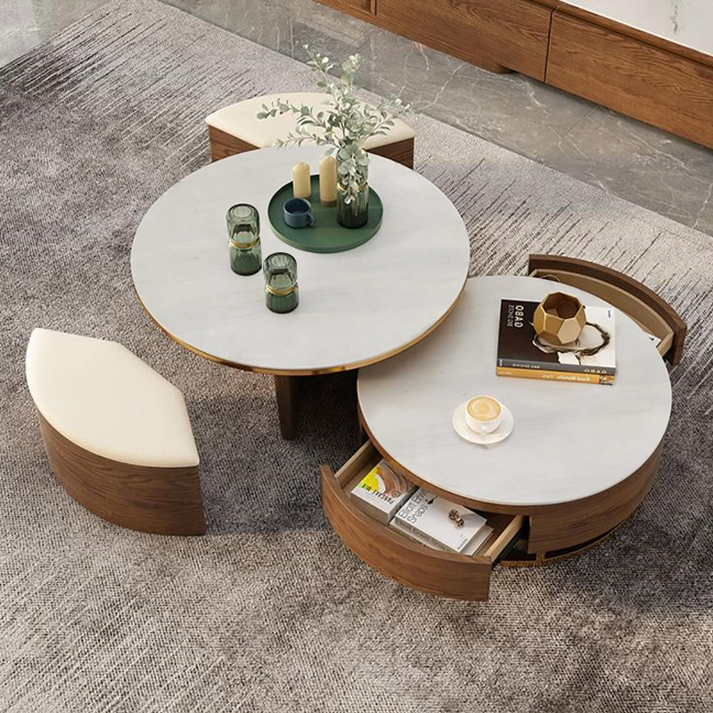 Bianco Dolomiti Marble Round Table