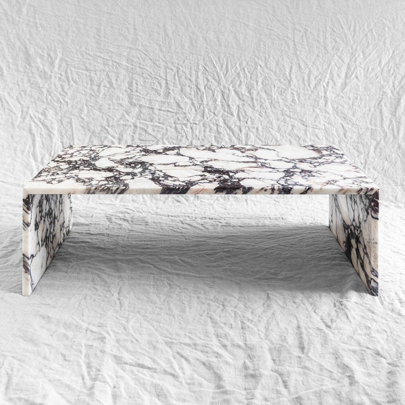 Natural stone coffee table Nordic style square tea table 