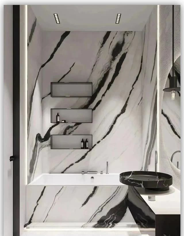 Panda white marble decoration effect sharing, so beautiful!