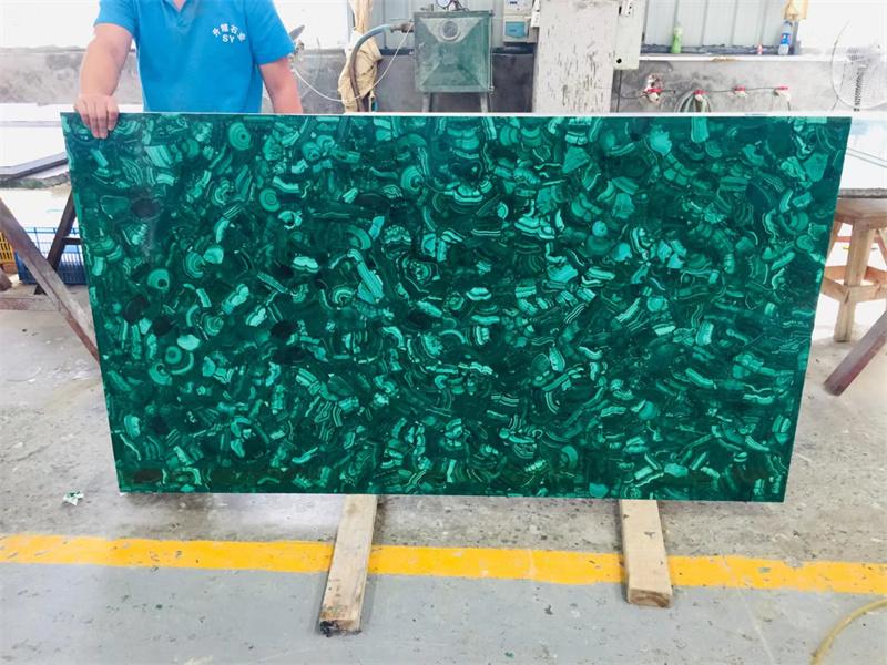 New Malachite Green slabs Gemstone Manufacturer Customize