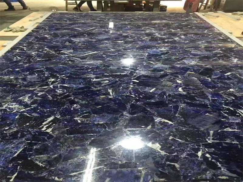 Sodalite Blue Jasper Slabs Marbles Semi-precious Manufacturer