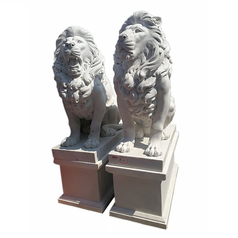 Chinese White Marble Lion Statue Suppliers Wholesale