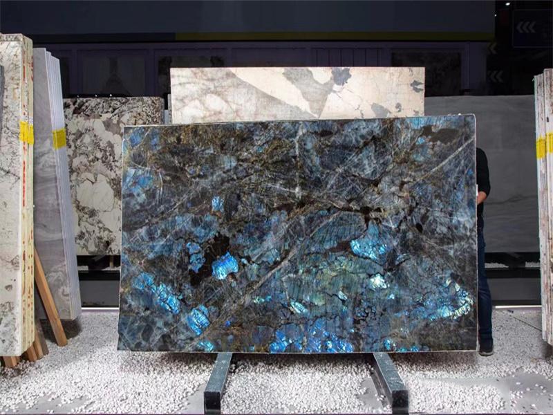 Dark Blue Labradorite Granite Slabs Factory Direct Sales