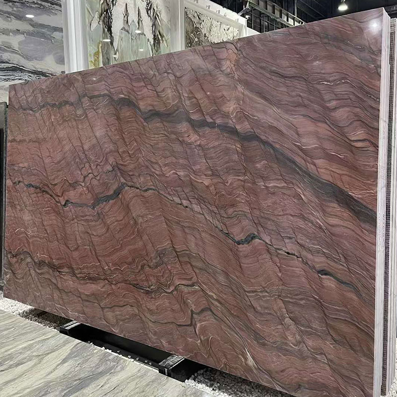 Red Silk Luxury Stone Marble Jade Slab Countertops