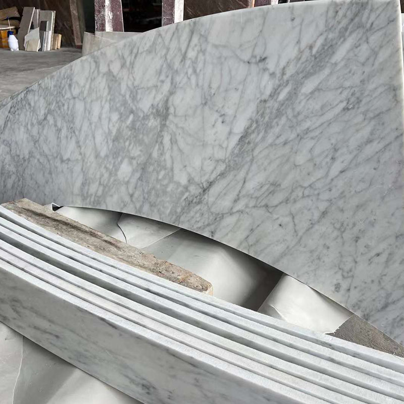 White Marble With Grey Veins Countertops Slabs 