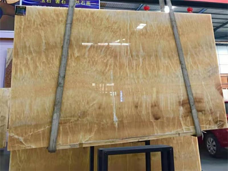 Yellow Honey Onyx Stone Slab Countertop