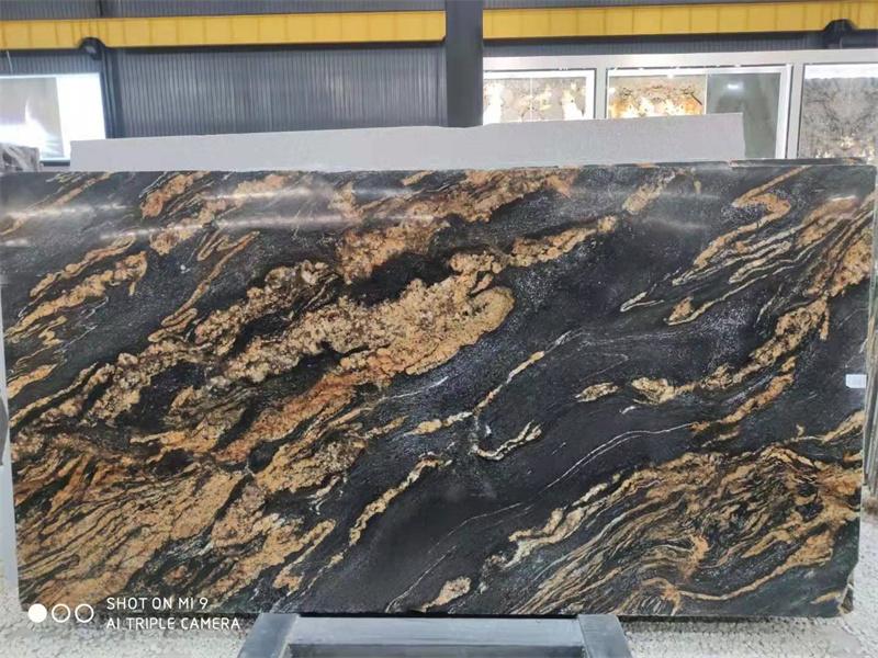 Black Quartzite With Gold Veins
