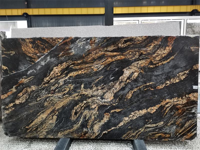 Black Quartzite With Gold Veins