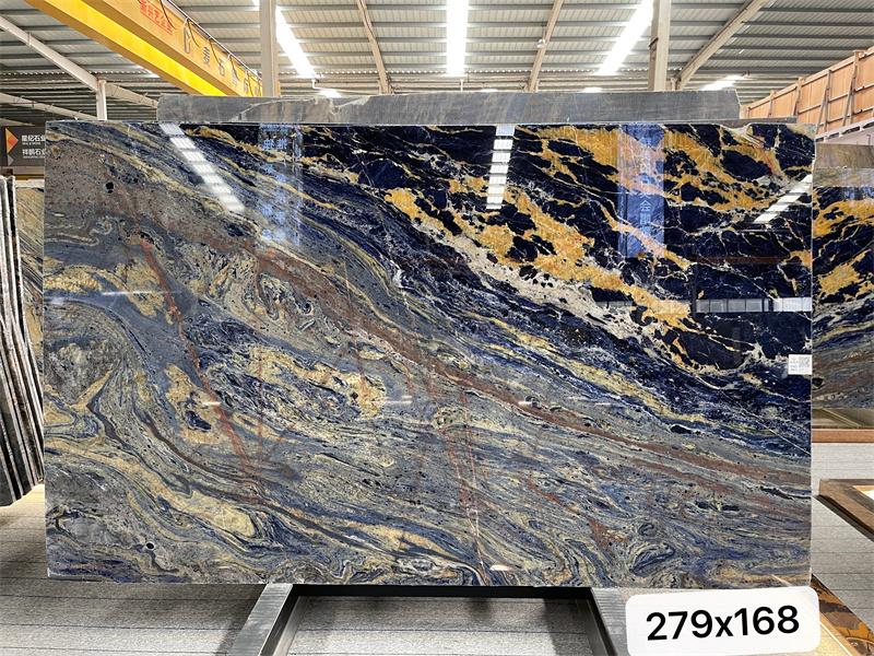 Dark Cloisonne Blue Marble Quartzite