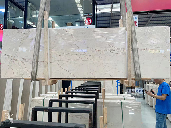 Cream Rose Marble Slab