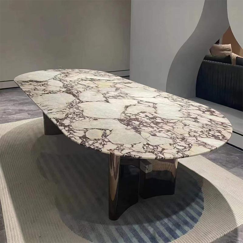 Bvlgari Marble Luxury Stone White Flower With Purple Veins