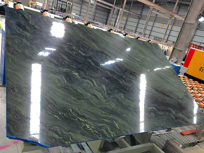 Green silk marble slabs 