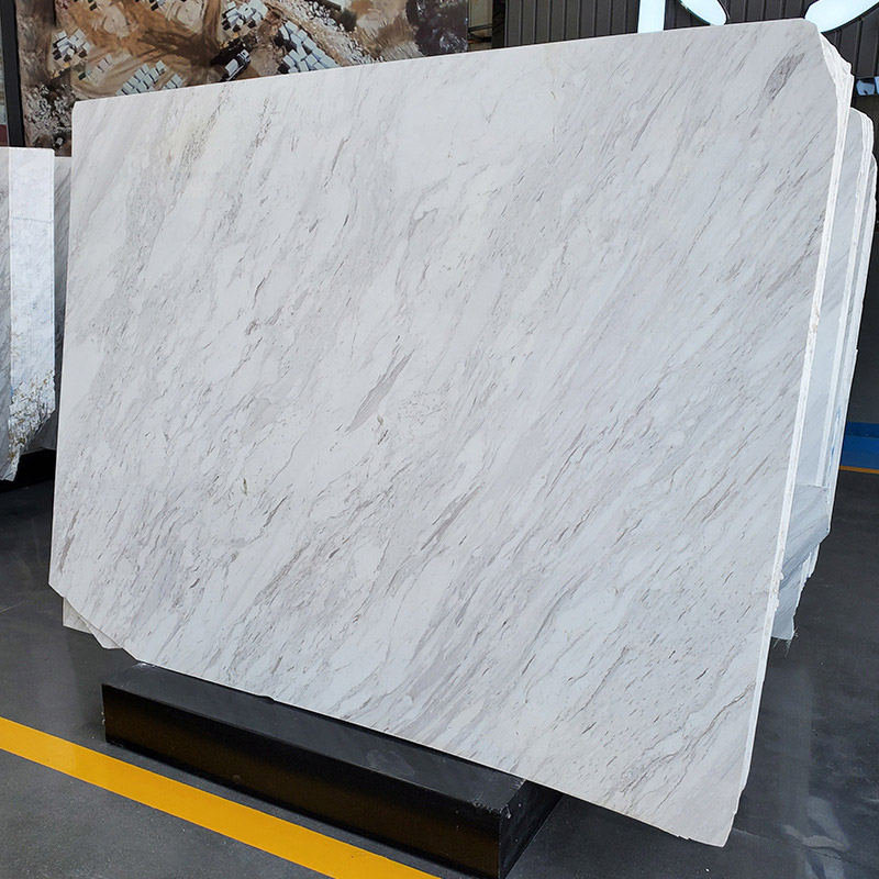 White volakas marble slab