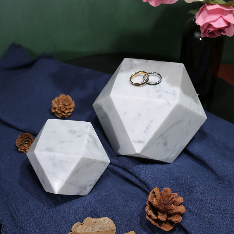 Marble Hexagon Candle Holder