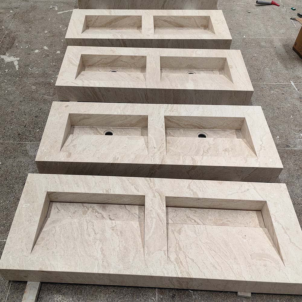 Calacatta Cappuccino Marble Bathroom Vanity Top