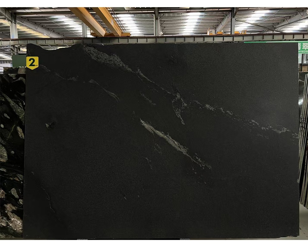 Commercial-Grade River Black Granite Slabs