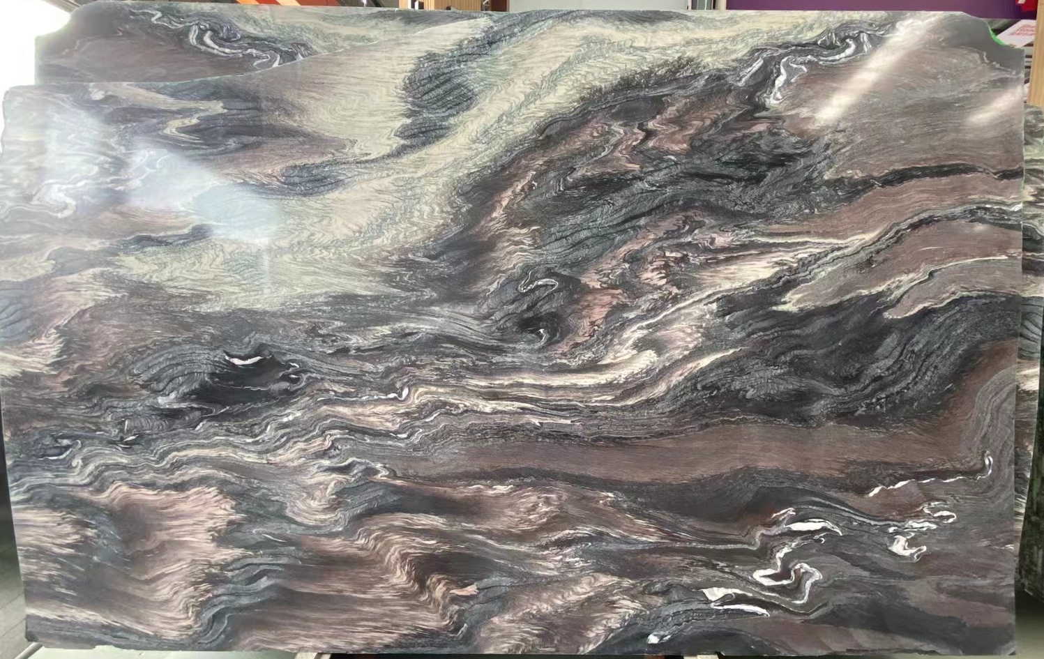Italy Kinawa Violet Natural Marble Big Slab