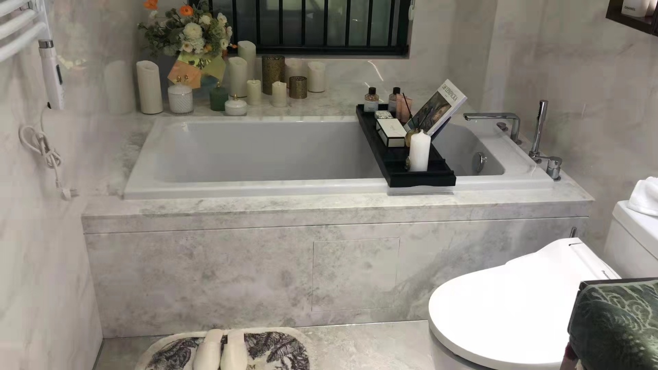 Grigio Orsola White Marble Bathtub