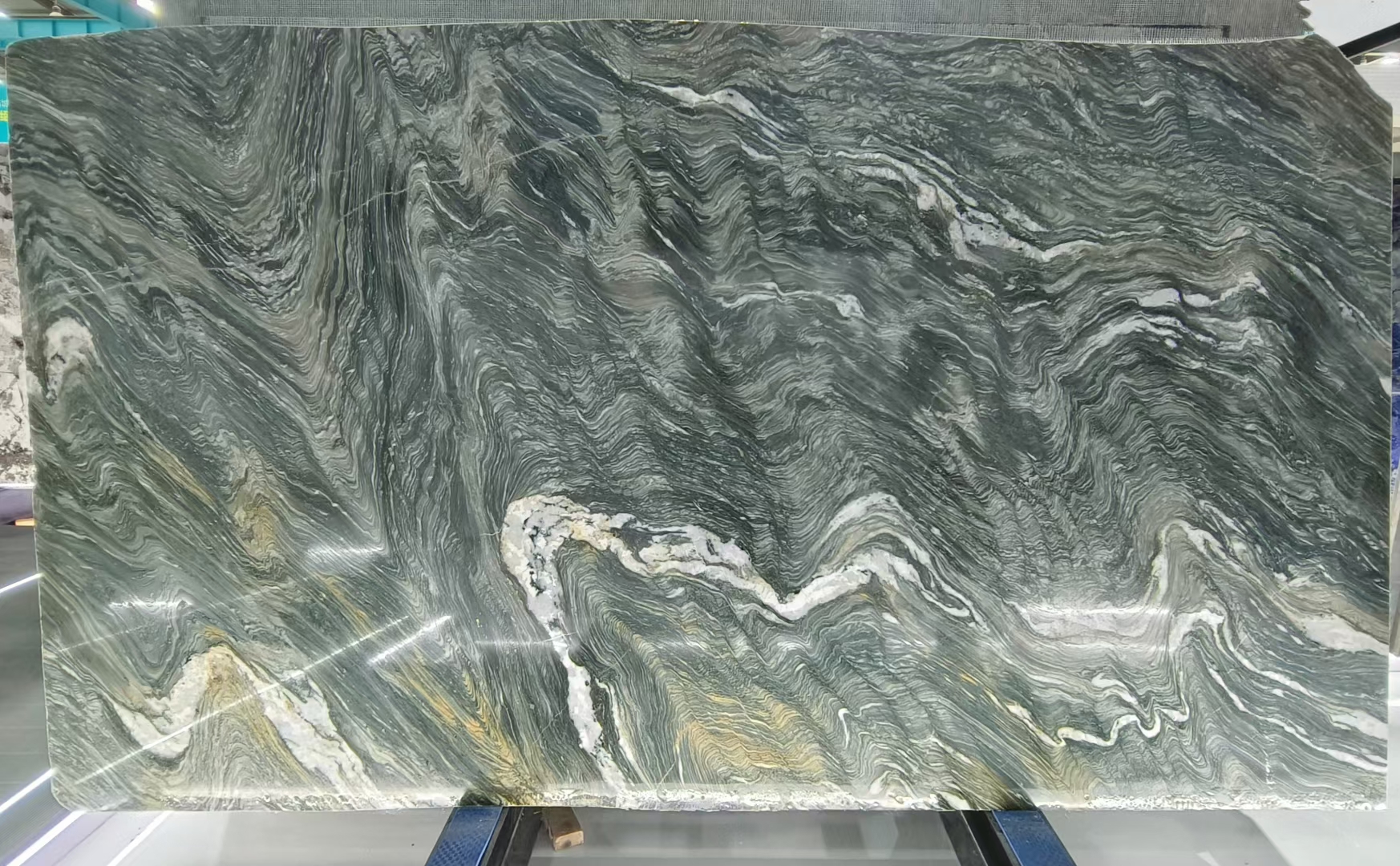 Landscape Green Marble Slabs & Tiles
