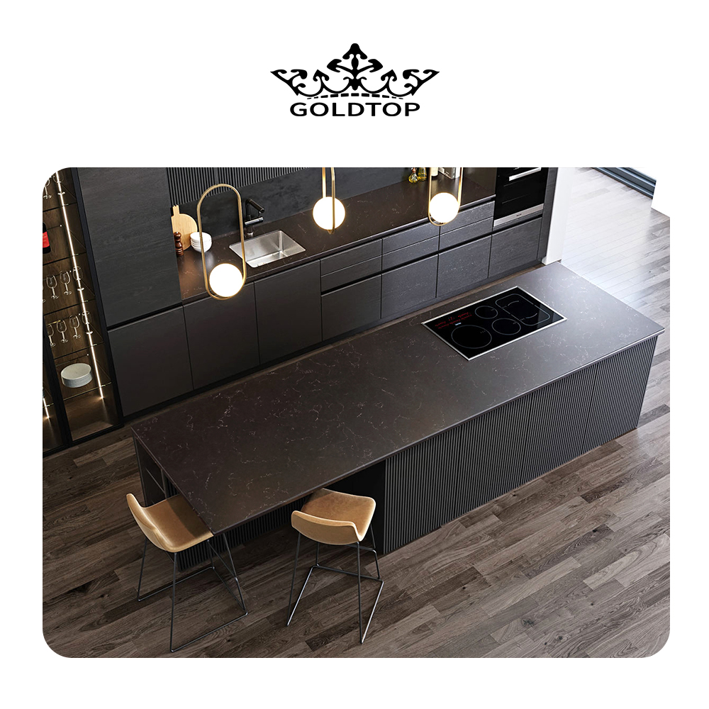 4017 Bianco Marquina Marble Quartz Slab