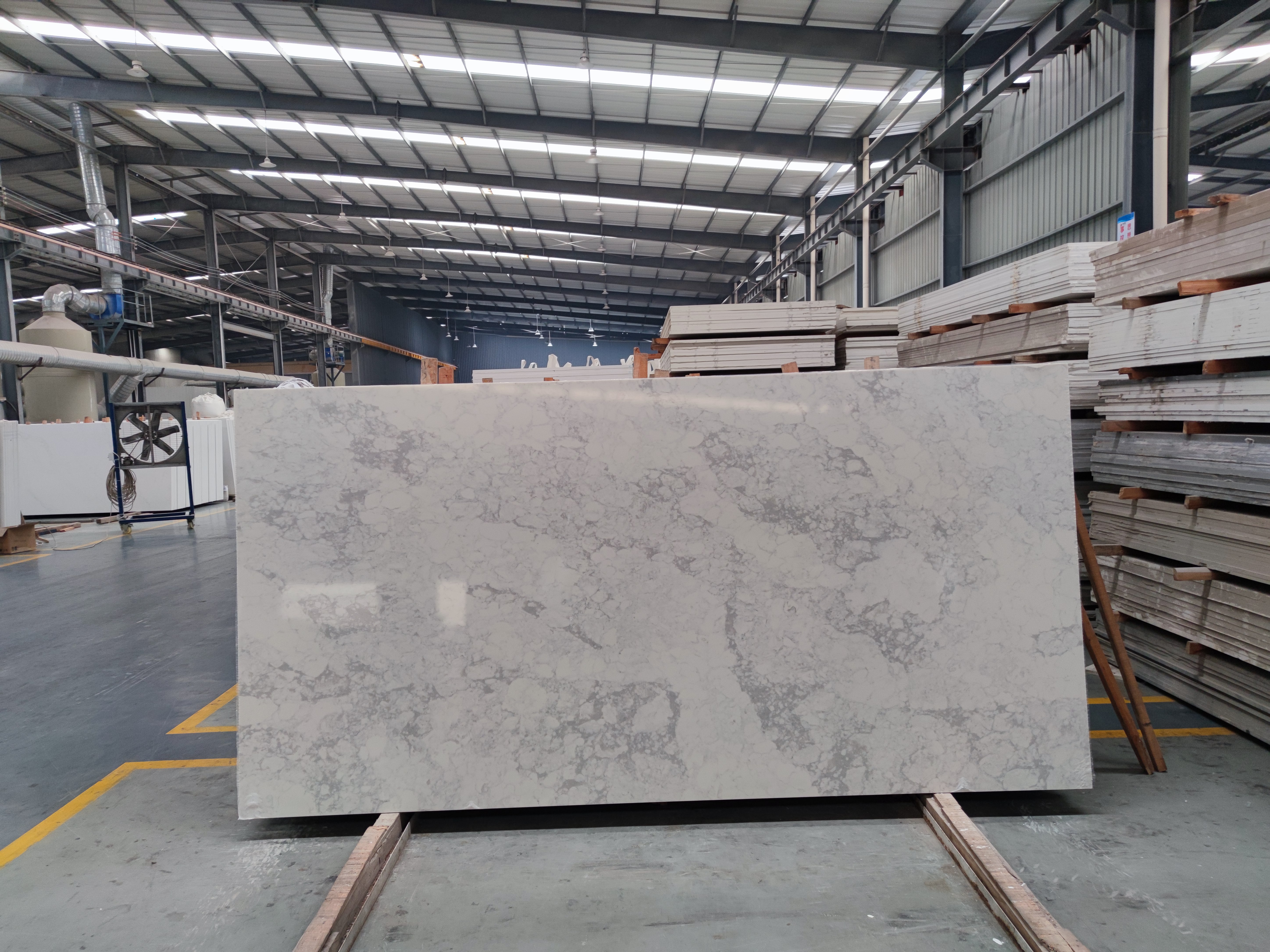 6025 Arabescato Exotic Concrete Quartz Slabs
