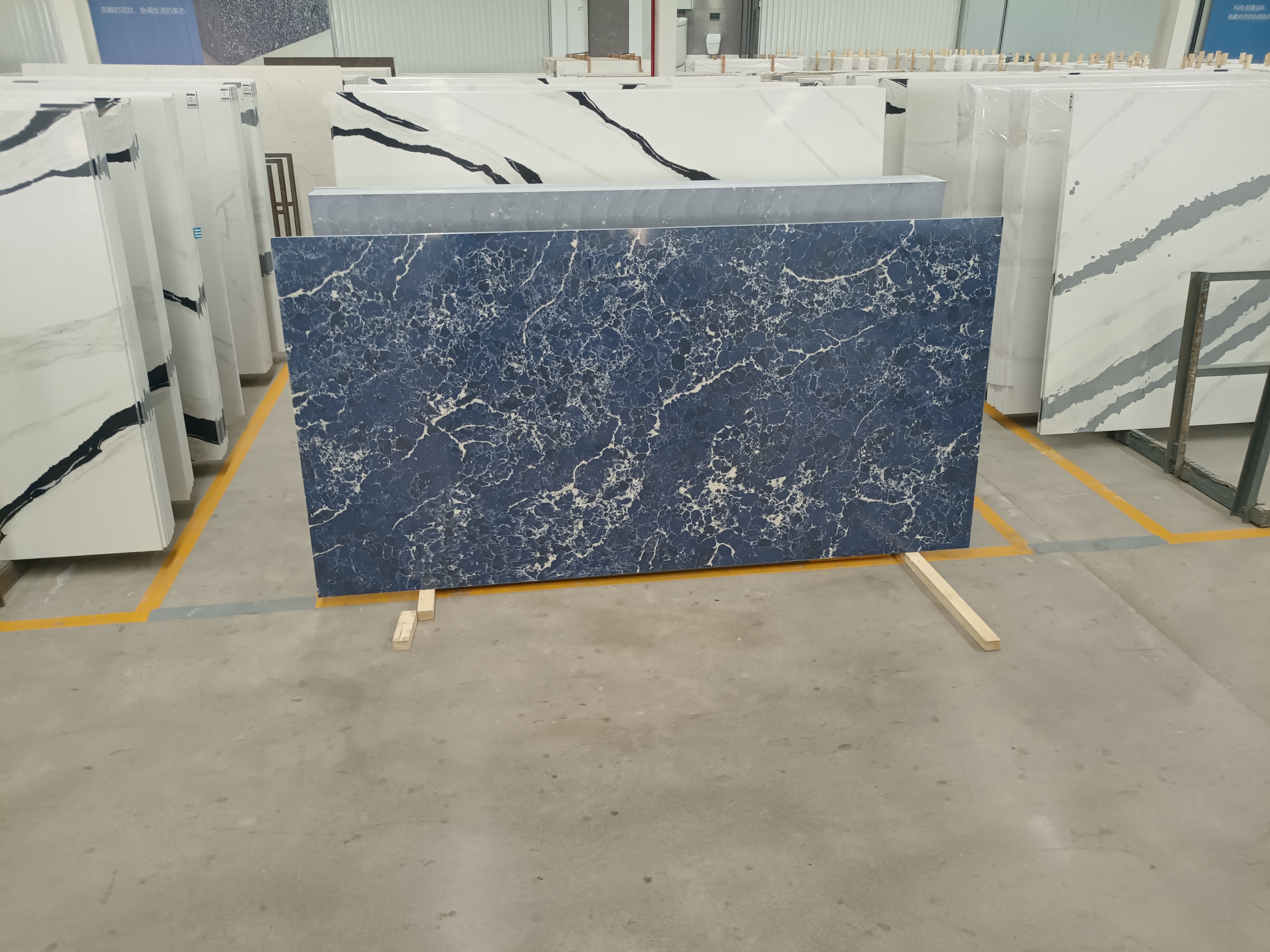 6034 Thunder Blue  Concrete Quartz Slabs