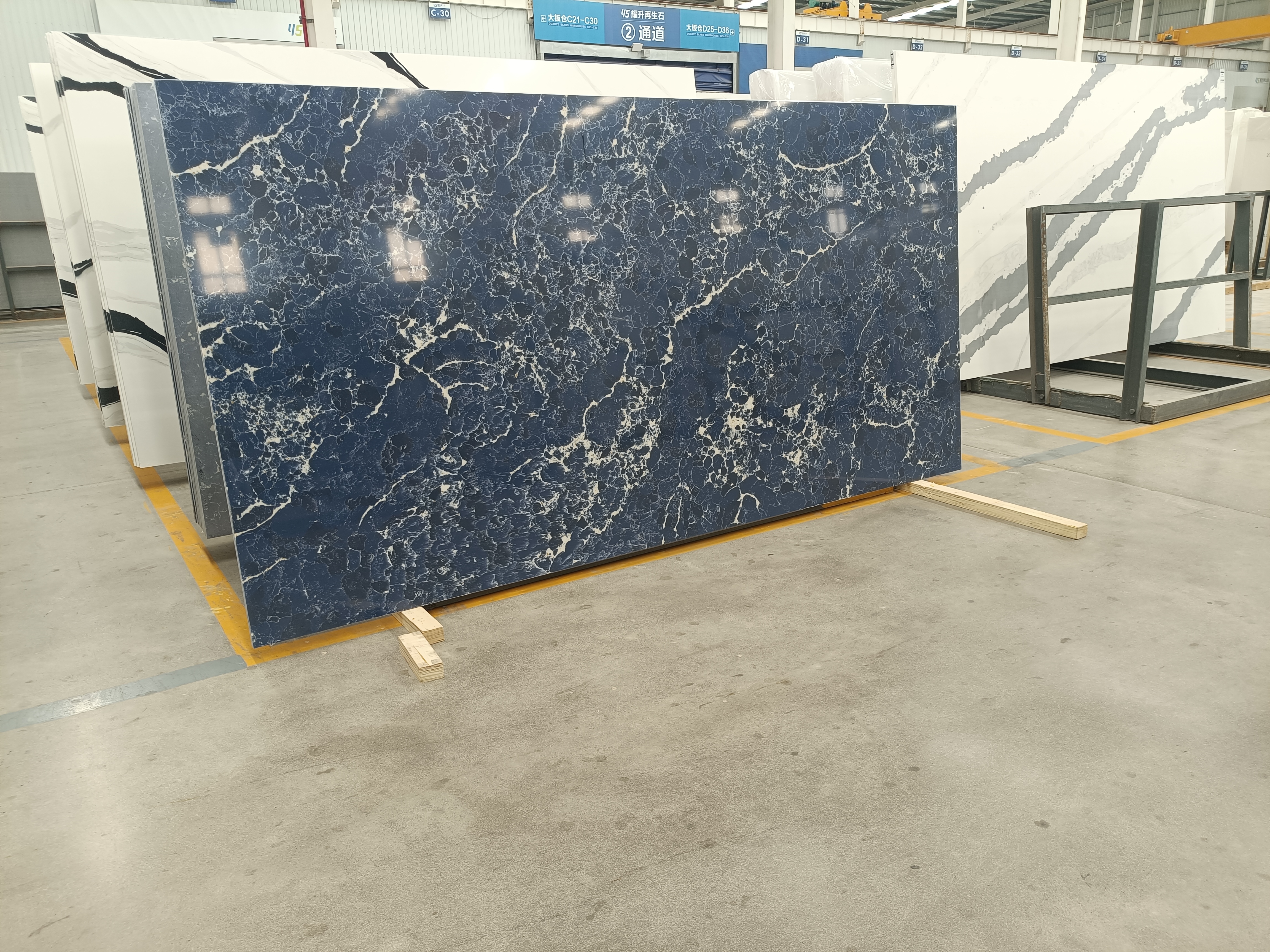 6034 Thunder Blue  Concrete Quartz Slabs