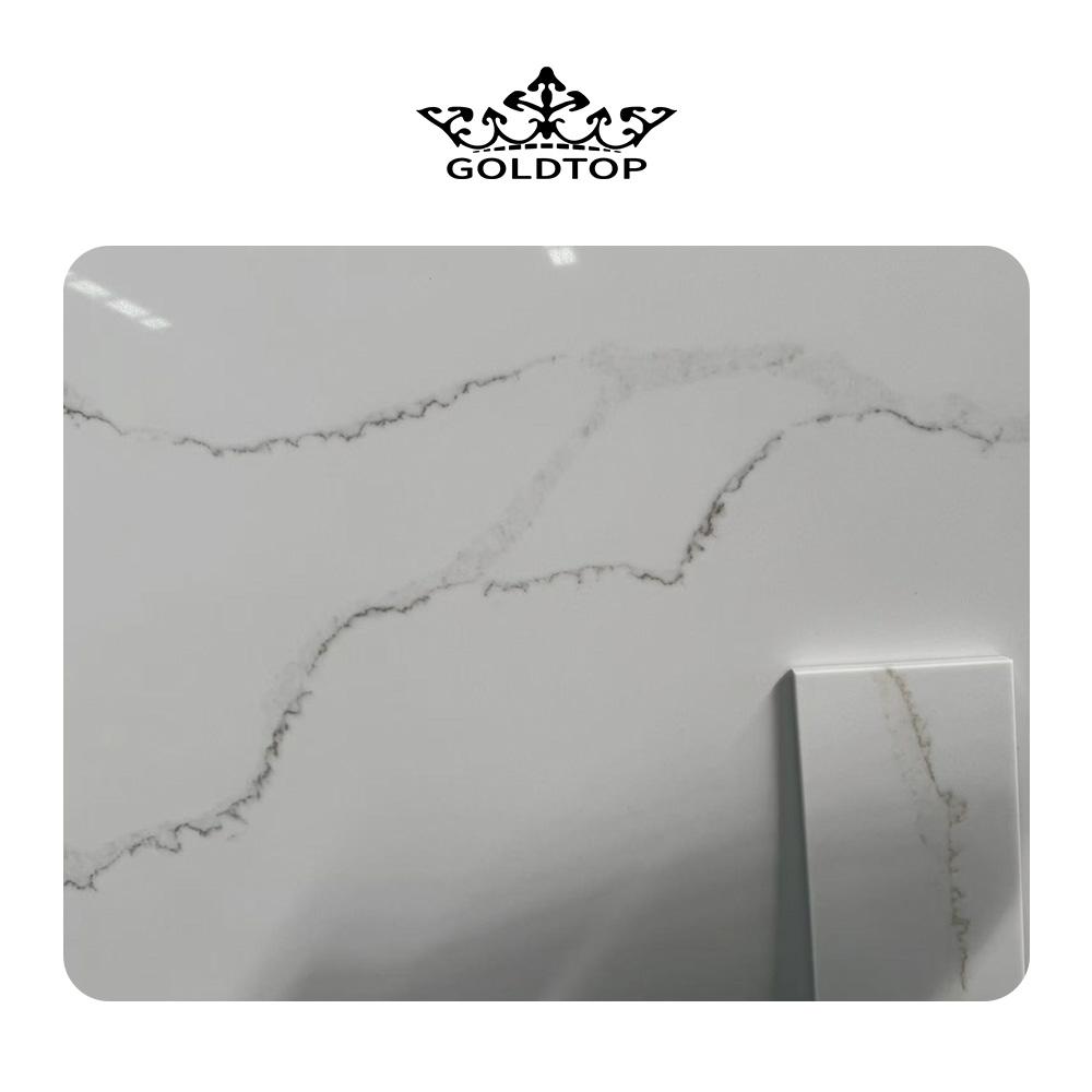 Polished 5061 Wave Extra Quartz Slab