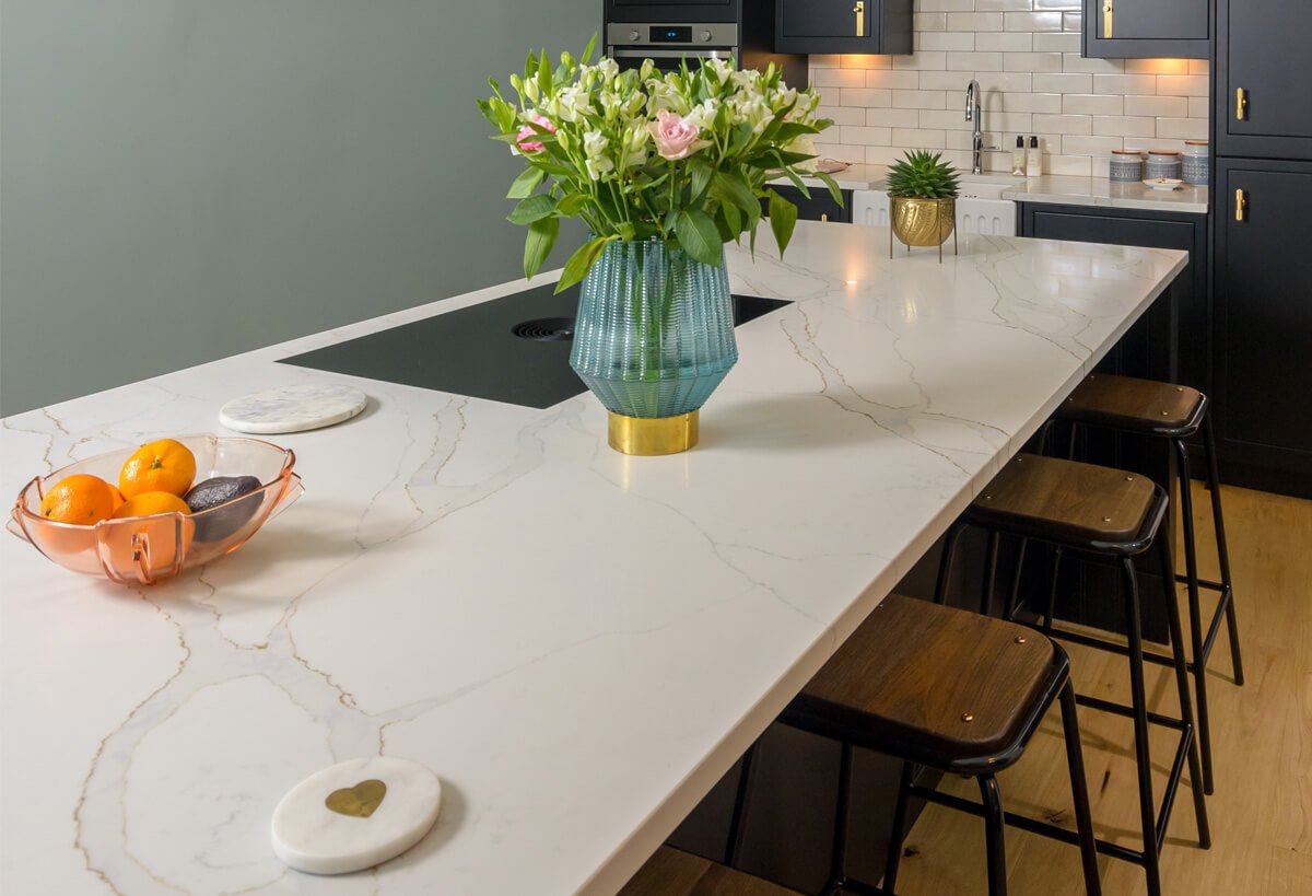 5063 Verona White Zero Silica Calacatta Quartz Factory