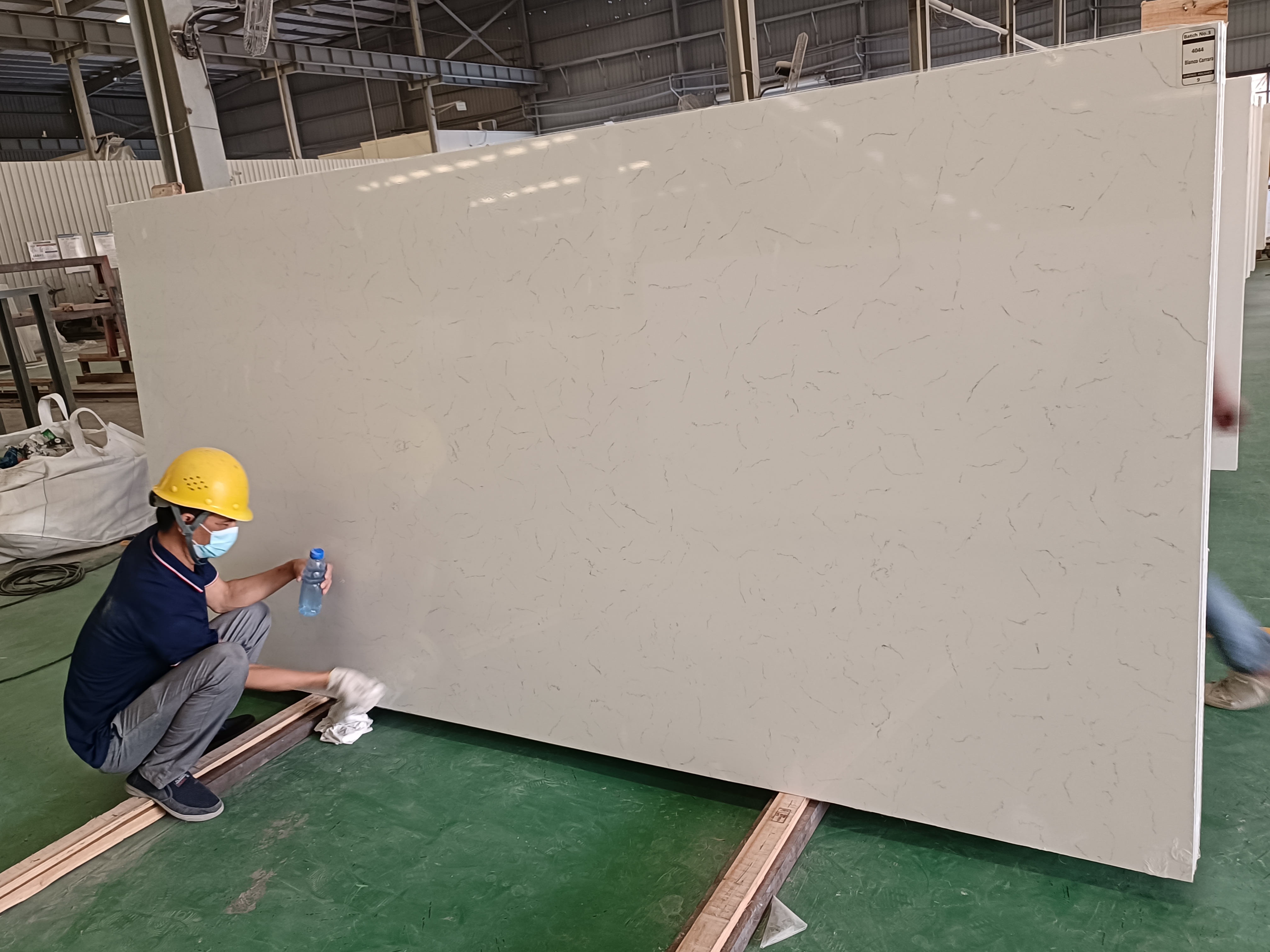 4047 Carrara Thread Marble Quartz Slab