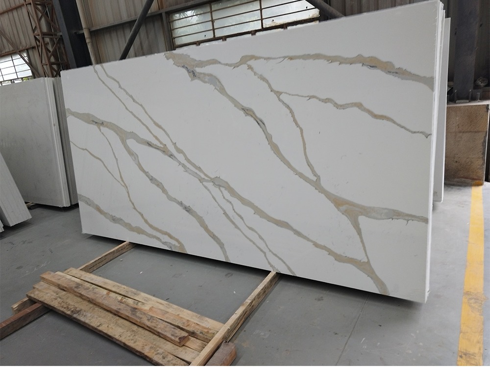 5073 Calacatta Everest White Quartz Countertops New Product