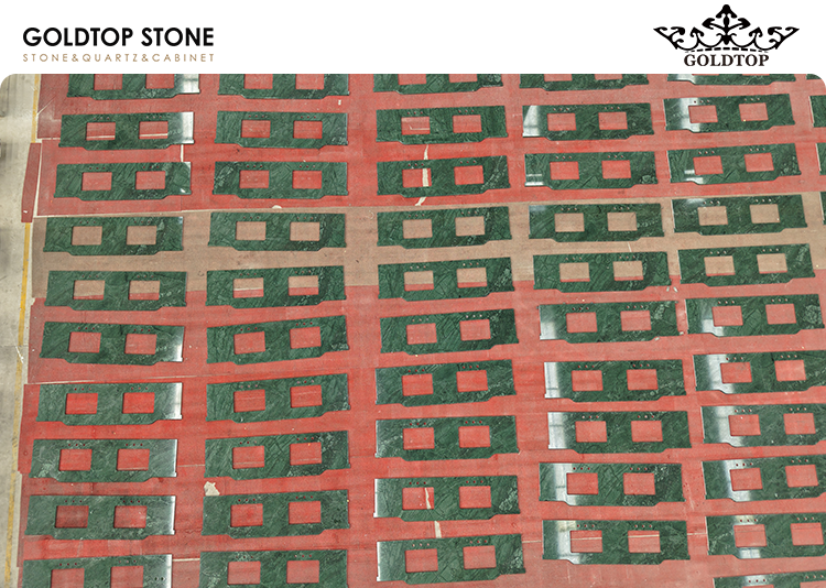 The Venetian&reg; Resort Las Vegas Hotel Project with Green Marble Countertops