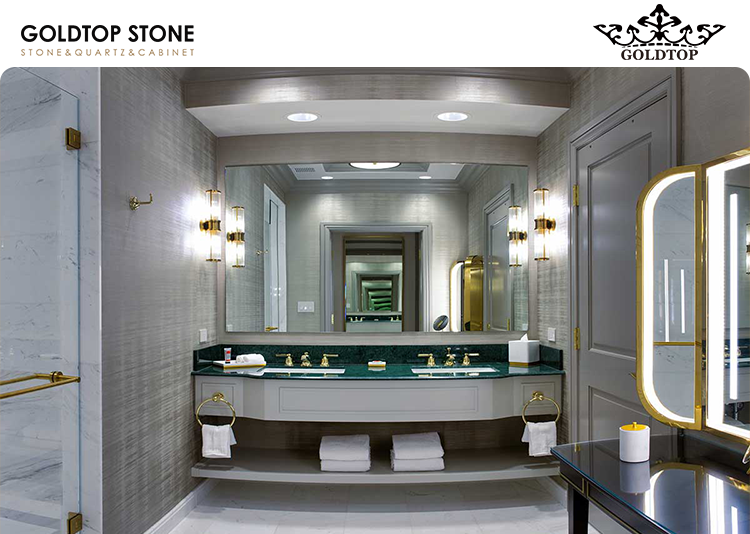 The Venetian&reg; Resort Las Vegas Hotel Project with Green Marble Countertops