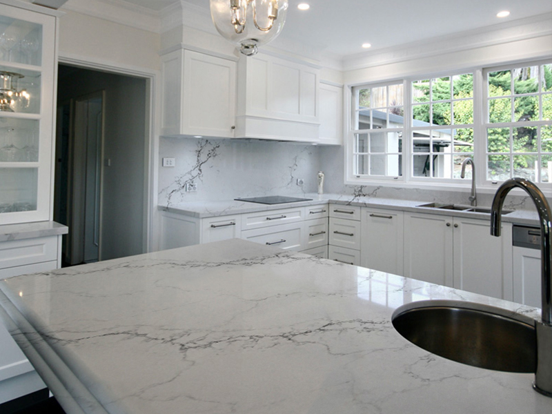 5065 Calacatta Vivo White Quartz Countertops Wholesale
