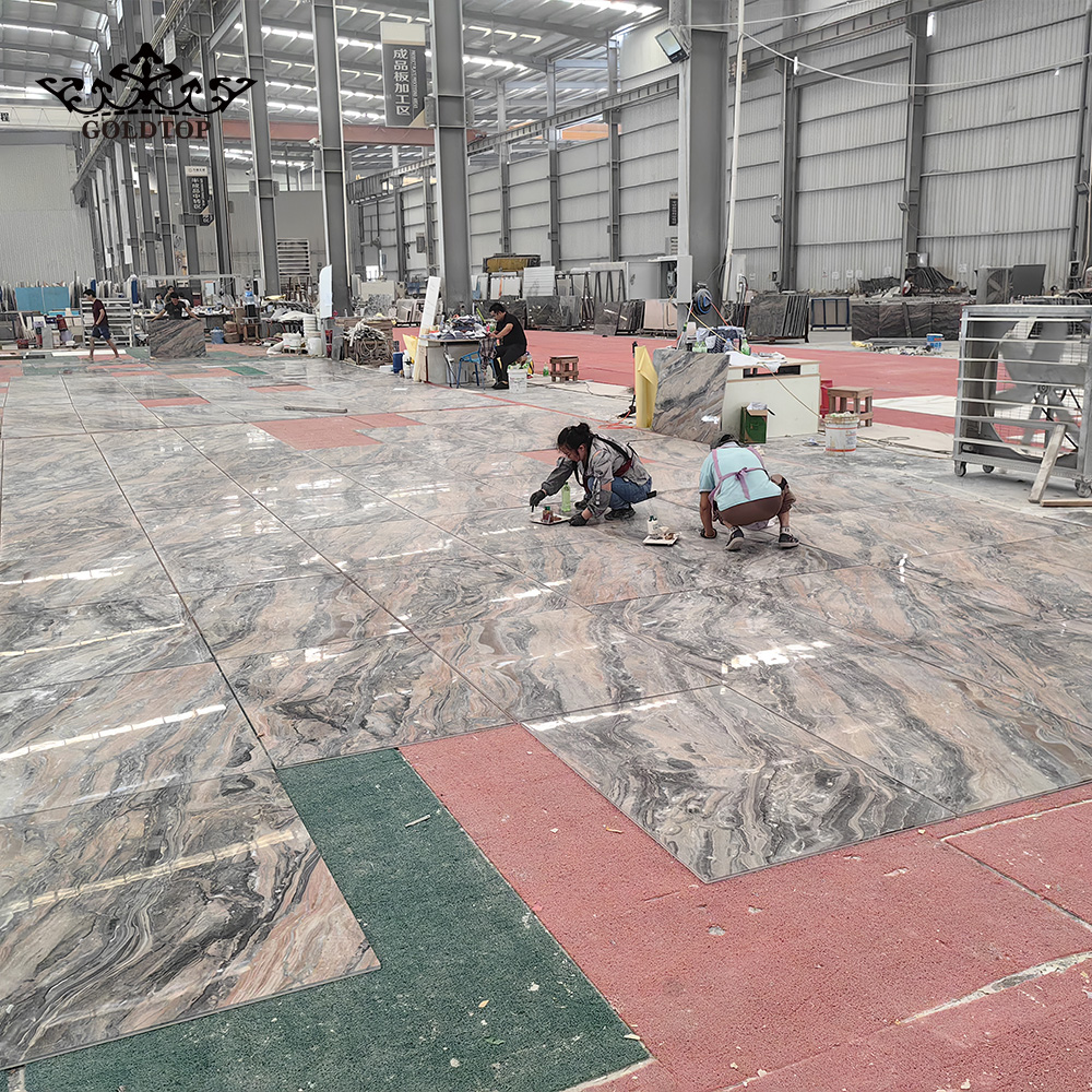 Project Case of Arabescato Grigio Rosa Marble for Hotel Wall & Floor