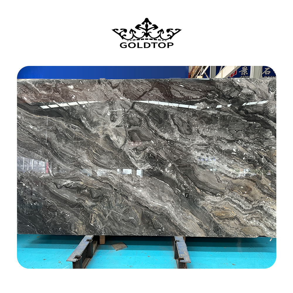 Italy Arabescato Grigio Rosa Marble Black Slabs For Sale