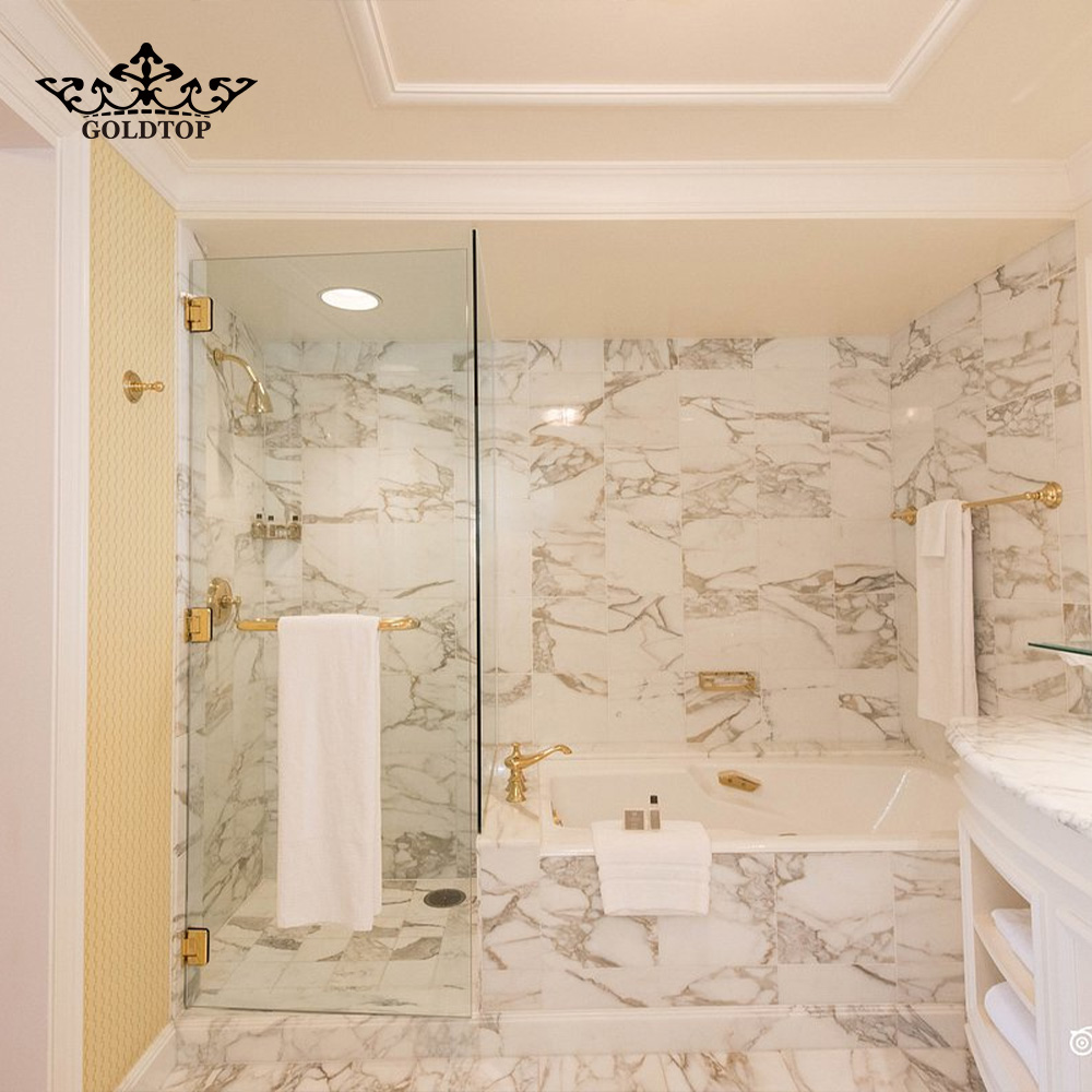 Project Case of Calacatta Gold Marble for Hotel Bathroom