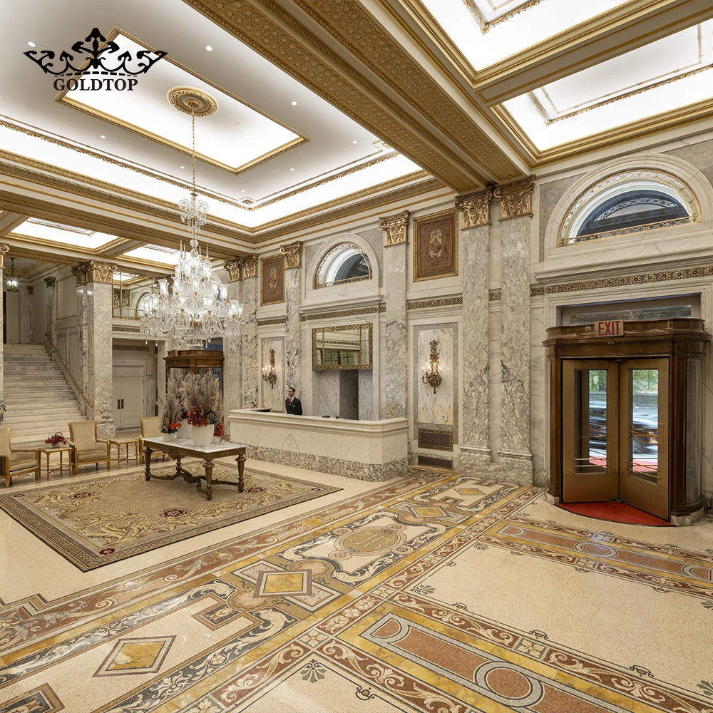 Project Case of Arabescato White Marble for Hotel Publice Area's Wall