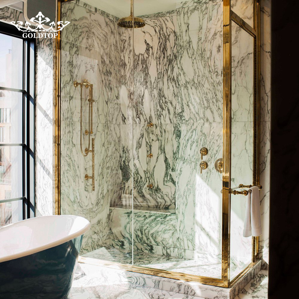 Italy 3/8&rdquo; thick Arabescato Marble Tiles