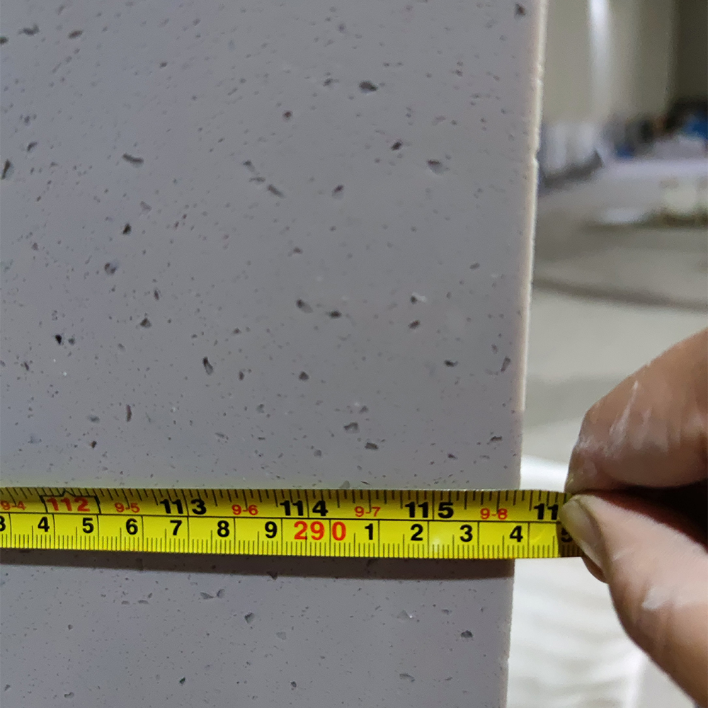 1014 Acrylic Grey Quartz Slab Countertops For Kitchen Bathroom