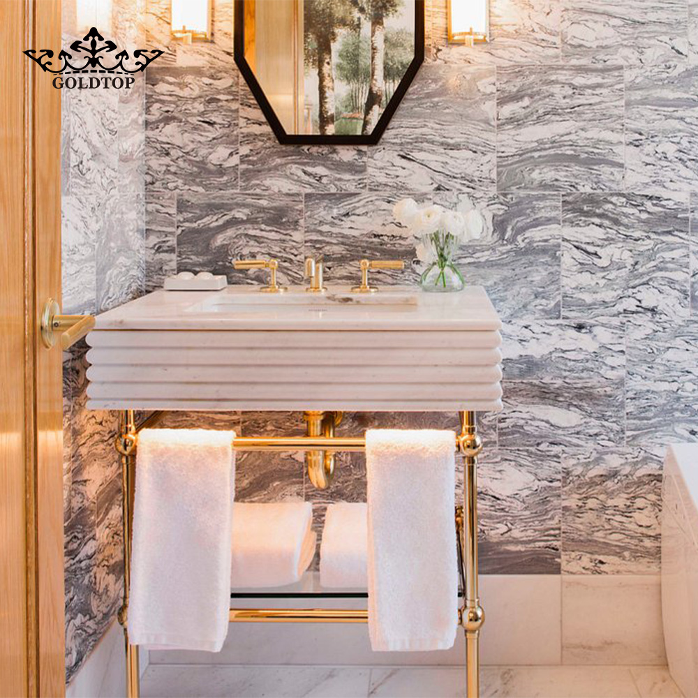 Italy 3/8&rdquo; thick Arabescato Marble Tiles