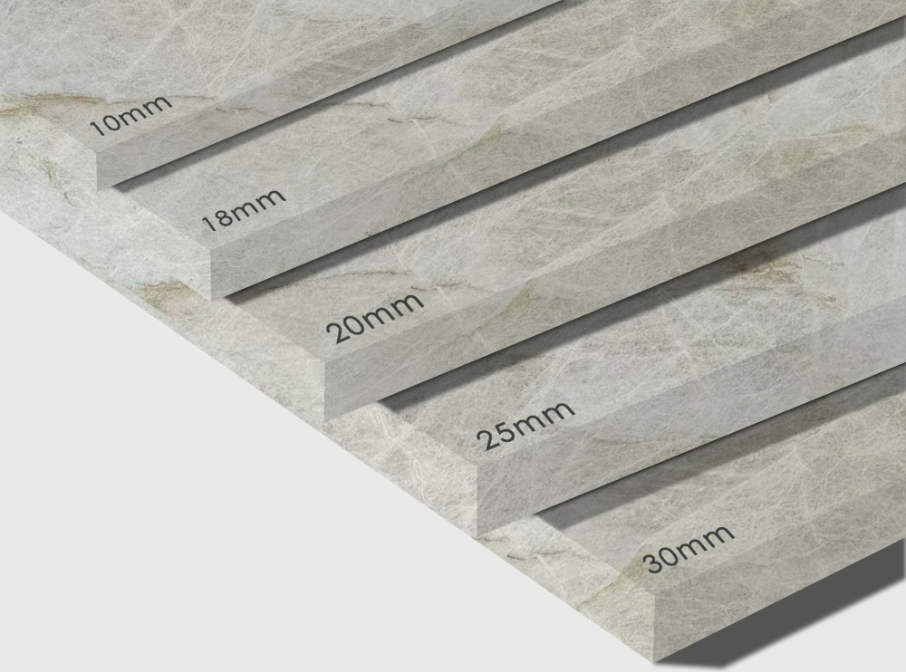 different Thickness of taj mahal quartzite