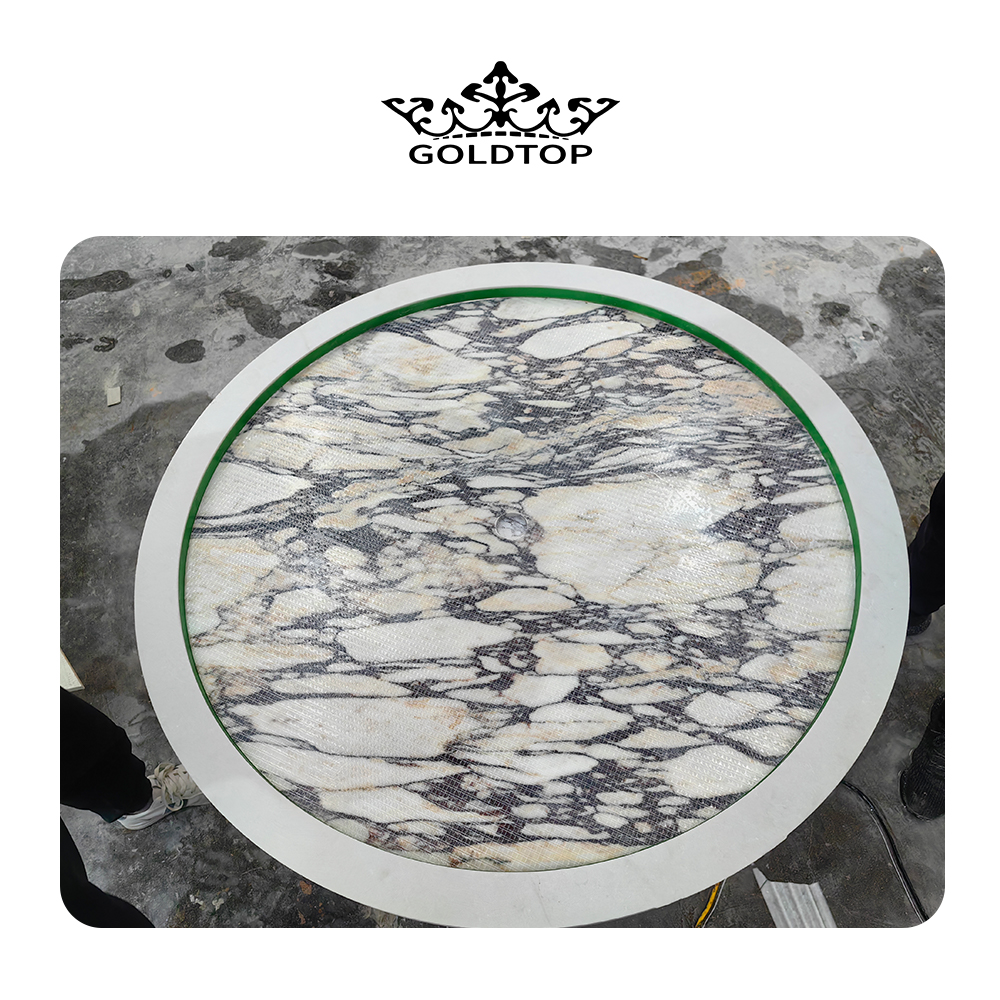 Wholesale Purple Calacatta Viola Marble Table For Apartment Project